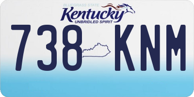 KY license plate 738KNM
