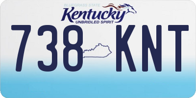KY license plate 738KNT