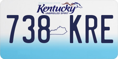 KY license plate 738KRE