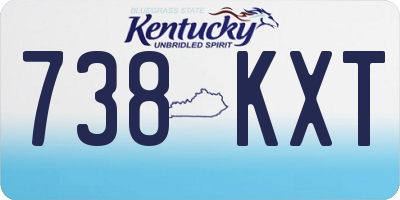 KY license plate 738KXT
