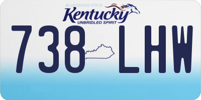 KY license plate 738LHW