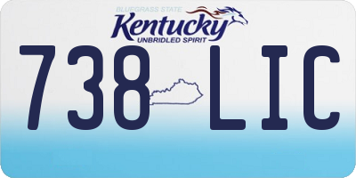 KY license plate 738LIC