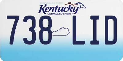 KY license plate 738LID