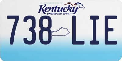 KY license plate 738LIE