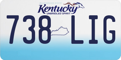 KY license plate 738LIG