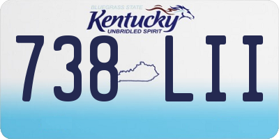 KY license plate 738LII