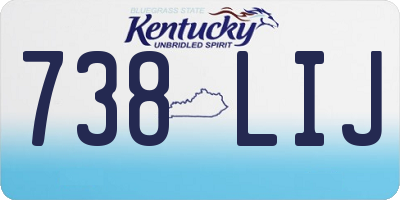 KY license plate 738LIJ