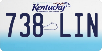 KY license plate 738LIN
