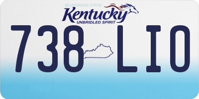 KY license plate 738LIO