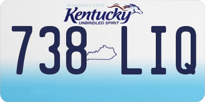 KY license plate 738LIQ
