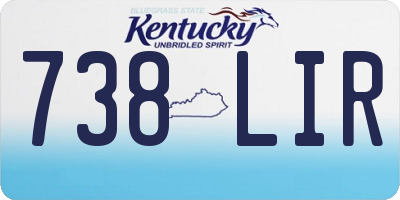 KY license plate 738LIR