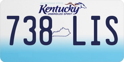 KY license plate 738LIS