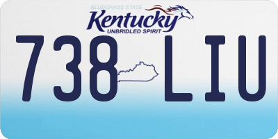 KY license plate 738LIU