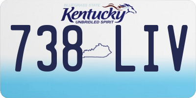 KY license plate 738LIV