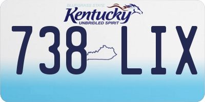 KY license plate 738LIX