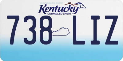 KY license plate 738LIZ