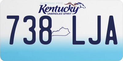 KY license plate 738LJA