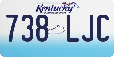 KY license plate 738LJC