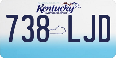 KY license plate 738LJD
