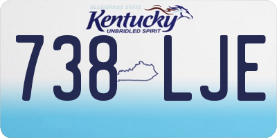 KY license plate 738LJE