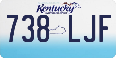 KY license plate 738LJF