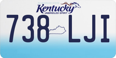 KY license plate 738LJI