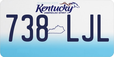 KY license plate 738LJL