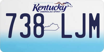 KY license plate 738LJM