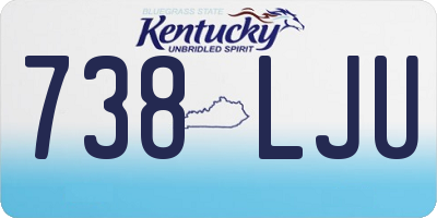 KY license plate 738LJU