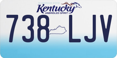 KY license plate 738LJV