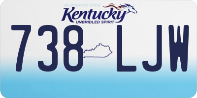 KY license plate 738LJW