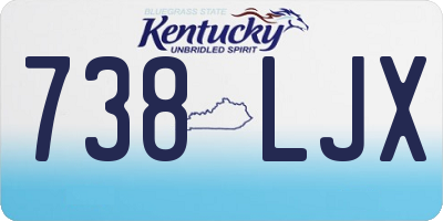 KY license plate 738LJX