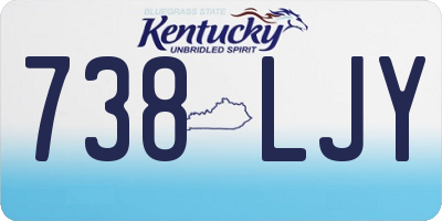 KY license plate 738LJY