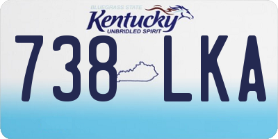 KY license plate 738LKA