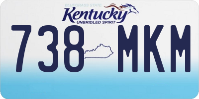 KY license plate 738MKM