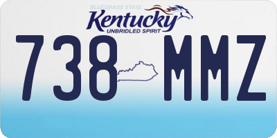 KY license plate 738MMZ