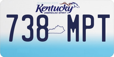 KY license plate 738MPT