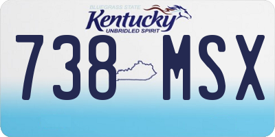 KY license plate 738MSX