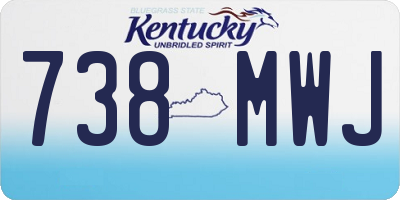 KY license plate 738MWJ