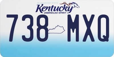 KY license plate 738MXQ