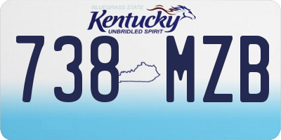 KY license plate 738MZB