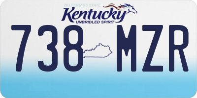 KY license plate 738MZR