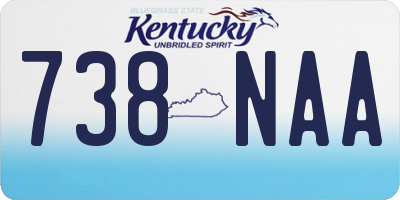 KY license plate 738NAA