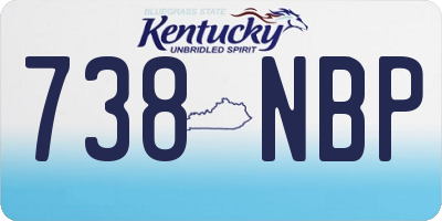 KY license plate 738NBP