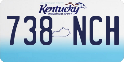 KY license plate 738NCH