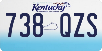 KY license plate 738QZS