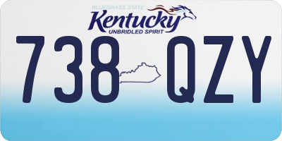 KY license plate 738QZY