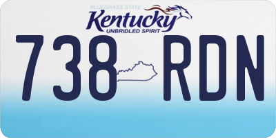 KY license plate 738RDN