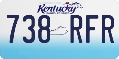 KY license plate 738RFR