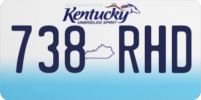 KY license plate 738RHD